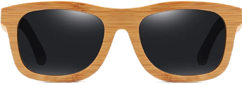 Bamboo Black Tinted Wayfarer Sunglasses