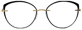 Black Gold Full Cat Eyeglasses