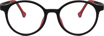 Black Kids Full Frame Round Eyeglasses